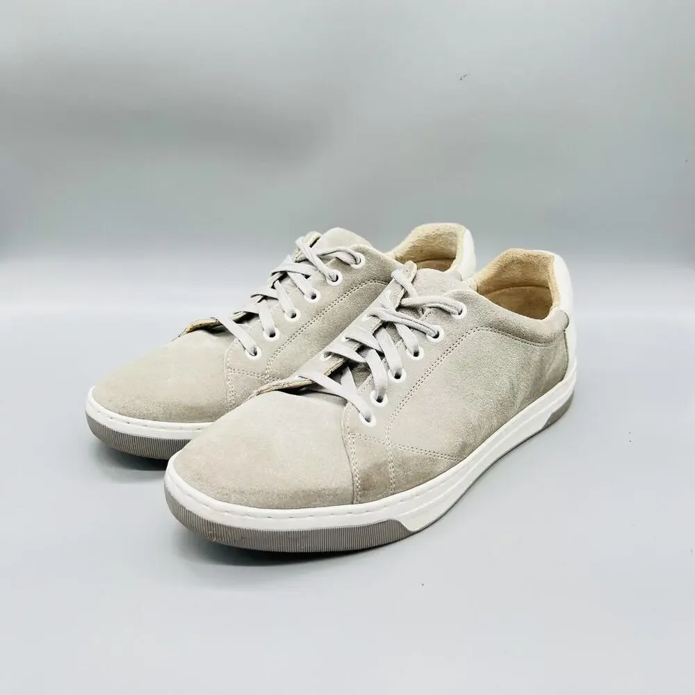 Johnston & Murphy Shoes Mens 9 Beige Suede Low Top Casual Sneakers Comfort